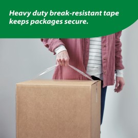 Duck HD Clear Packing Tape with Dispensers - 6 Rolls of Strong Heavy Duty Packing Tape for Shipping and Moving, Boxes and Packaging - 1.88 In. x 22.2 Yards - 1.5" Core - Clear (287732)