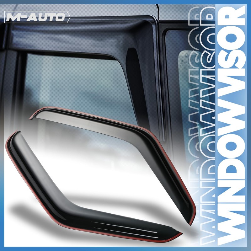 M-AUTO Outside Mount Window Visors Compatible with 1991-2007 E150/E250/E350, Tape-On