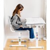 VIVO Gray Height Adjustable Childrens Desk and Chair Set |