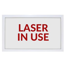 LASER IN USE Led Laser Warning Sign for Laser Safety - Wall Mount Sign - Metal Case with Plastic Front - Bright Led Light Up - 120VAC Hardwired - 1 Pack