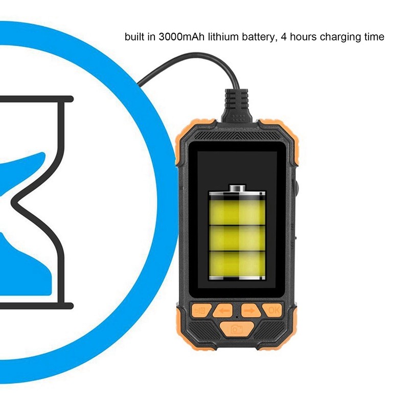 5.5mm Lens Borescope Camera 4.3in IPS Screen IP67 Waterproof Digital