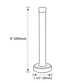 Door Stopper, 8 Inch Long Door Stop, Wall Mounted Doorstops Baby Proof Door Bumper Tips Stainless Steel Heavy Duty Extra Long Door Stops, Brushed Nickel