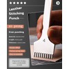 FOUSNOW Leather Stitching Punch, 10 Prong Leather Fork Prong Punch,