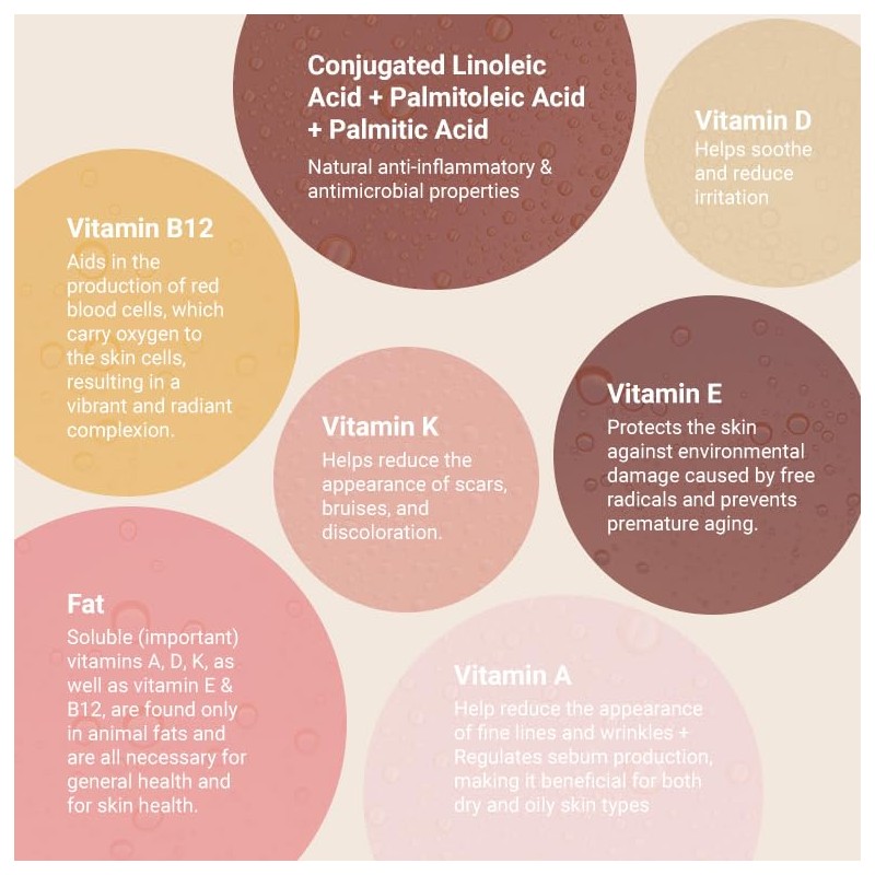 KUSHI Grass-Fed Whipped Tallow Cream Moisturizer for Face & Body