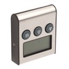 Digital Cooking Thermometer Timer LCD Display ℃/℉ W/Probe for Barbecue