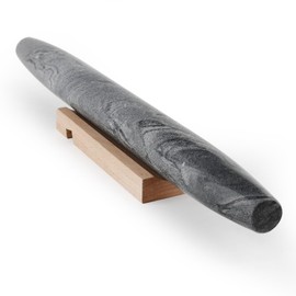 Koville African Natural Marble French Rolling Pin, 16inch Non-Stick Rolling Pin for Baking, Dough Roller for Pasta, Dumpling, Fondant, Pie, Bread, Pizza, Kitchen Baking Tools(Monte Grigio)