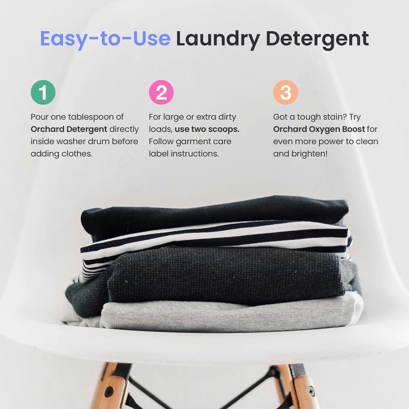 Orchard Laundry Detergent Powder Natural Deep Cleaning Laundry Powder for