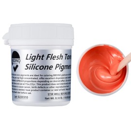 BBDINO Silicone Pigment, Real High Concentrated Liquid Silicone Dye/Colorant, Skin Tone, Ideal for Making Reborn Baby Dolls/Professional Silicone Masks etc.(0.33 lb./0.15 kg. Light Flesh)
