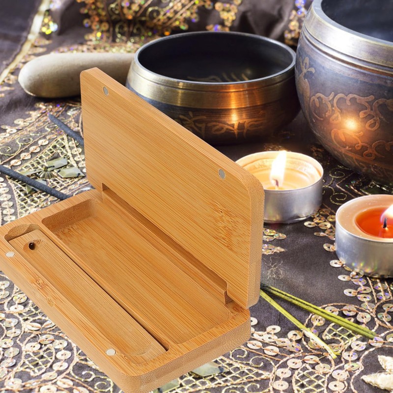 Healeved Sandalwood Incense Stick Box Portable Storage Container with Craftsmanship