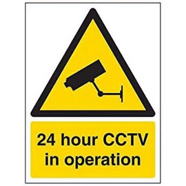 V Safety Security Notice, Cctv In Operation Sign - Portrait - 150mm x 200mm - 2mm Rigid Plastic, 6E001AN-R2