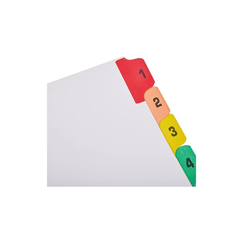 Q-Connect 1-12 Index Extra Wide Reinforced Multi-Colour Tabs