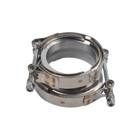 FGJQEFG T304 Stainless Steel 2.5" ID to 3" ID Exhaust V-Band w/Clamps 3.0 Adapter Flange Reducer