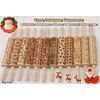 Floral Rose Embossed Rolling Pin for Baking Cookies Embossing Rolling