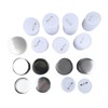 100 Set Pin Back Button Parts 2.3in Diameter Tinplate Plastic