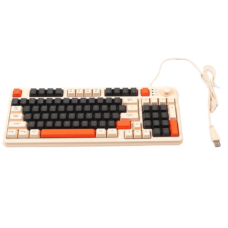 Gaming Keyboard USB 94 Keys LED Backlit Ergonomic Fodable Feet