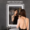 LOAAO 24"X32" LED Bathroom Mirror Black Framed, Anti-Fog, Dimmable, Lighted