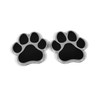 PTDecals 2 PCS Black Chrome Metal Paw Print Car Emblem