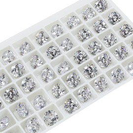 Ginlee Pointed Back Large Nail Rhinestone, K9 Glass Rhinestones Sparkle Nail Beads Faceted Crystal Gems for Nails Decoration DIY Crafts Jewelry Making (Round 10mm 45PCS 27.99)