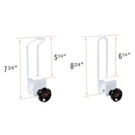 AA-Racks Steel Van Roof Ladder Rack Truck Ladder Rack Ladder Stopper 1 Pair White