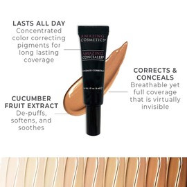 AmazingCosmetics Amazing Concealer, multipurpose full coverage concealer, 0.2 Oz, Fair