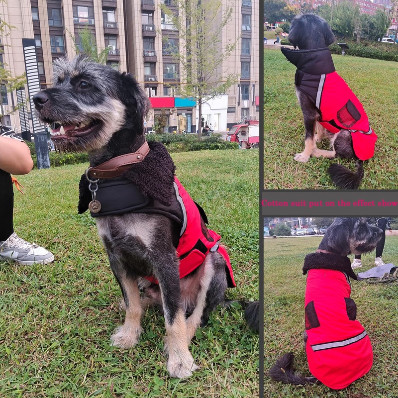 Sobirdos Traje de algodón para Perro,Abrigos Chamarras para Perro Grandes