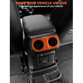 Savadicar Orange Interior Accessories - Rear Air Vent Trim Cover for 2018-Present Jeep Wrangler JL JLU 4XE & Gladiator JT - Solid Color Interior Decor Upgrade Option, 1-Piece