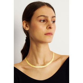 LILIE&WHITE for Women Flat Gold Snake Flat Herringbone Snake