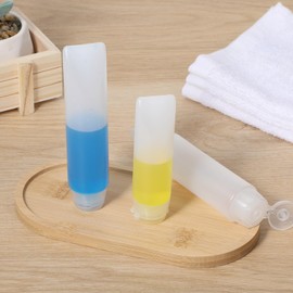 Classicseali 6pcs Squeezy Travel Bottles, Refillable Travel Bottles, 30ml & 50ml Clear Plastic Empty Squeeze Bottle, Leak Proof Travel Bottle for Toiletries,Makeup,Shampoo