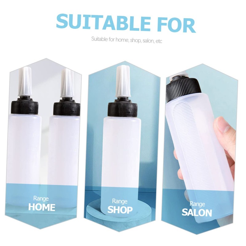 TOVINANNA 2sets Hair Applicator Bottle Refillable Empty Hair Dyeing Bottle