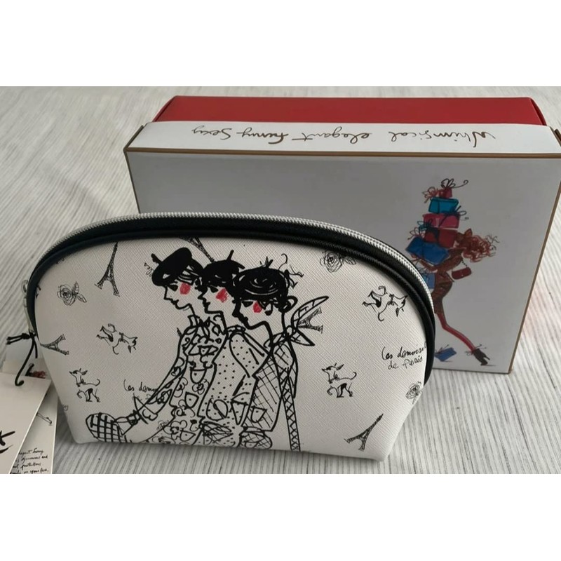 Izak, New York Make Up Cosmetic French Theme Bag Pouch