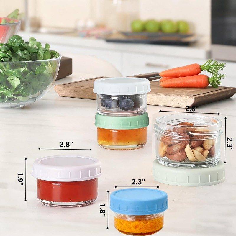 stablerice 3 Sizes of Salad Dressing Container To Go Glass