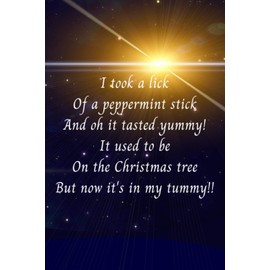I took a lick of a peppermint stick: Christmas poem journal/notebook gift