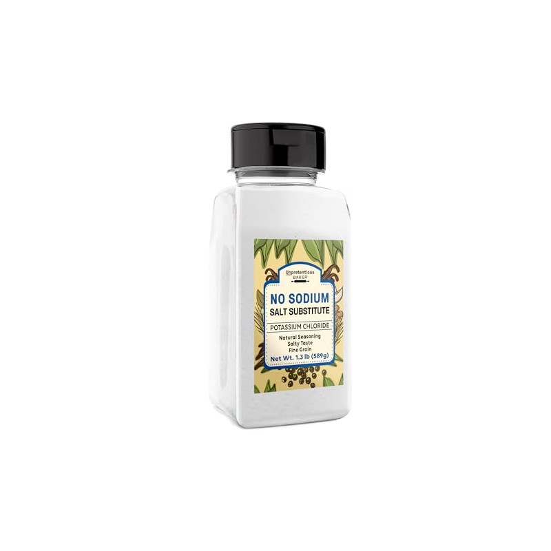 Unpretentious No Sodium Salt Substitute, 1.3 lb, Potassium Chloride, Salty