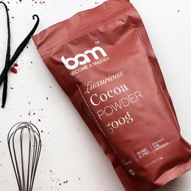 BAM Luxurious Cocoa Powder, 100% Baking Cocoa, Intense Cocoa Powder Colour for Bread and Desserts (Alkalised Red-Brown Cocoa, 500g)