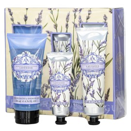 PETER & PAUL'S GIFTS Lavender Bath & Body Collection Gift Basket with Lavender Bath and Shower Gel, Lavender Hand Cream, Lavender Body Cream