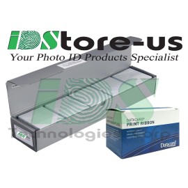 Datacard 534000-002 Color Ribbon Kit YMCKT 250 Images & 500 GQ Blank PVC Cards