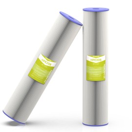 MewMore 20 Micron Whole House Water Filter Cartridge, Pleated Sediment Filters for Well Water, Universal Replacement for Any 20 inch Big Housings - 20" x 4.5" Cartridges - Pack of 2