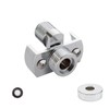 0XBIT Short Shower Tap Adaptor, Adjustable Angled Bent Base, Angled