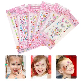 Pegatinas Faciales Para NiñOs Y Niñas, 6 Hojas De Gemas AcríLicas Autoadhesivas Multicolor Para DecoracióN De Rostro, Cuerpo Y Manualidades, Ideal Para Fiestas Actividades Creativas