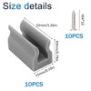 INCREWAY 10PCS Grey Shower Door Bumpers Rubber Wall Jamb Bumpers