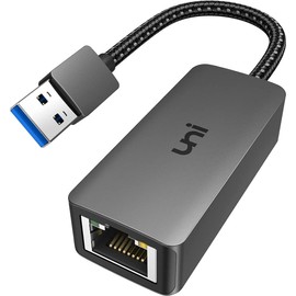 uni uni USB to Ethernet Adapter, Driver Free USB 3.0 to Gigabit Ethernet LAN Network Adapter, 100/1000 Mbps RJ45 Internet Adapter Compatible with Laptop, MacBook, Surface, PC with Windows, XP, Mac/Linux