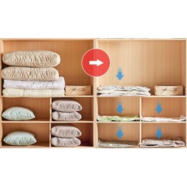 Vacuum Storage Bags Space Saving for Clothes, Bedding, Pillows, Reusable - Choose Size and Quantity (Small (60x40cm), Pack of 1)