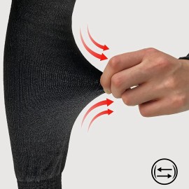 EvridWear Black Arm Protective Sleeves Cut Resistant Sleeves Arm Guards, 1 Pair - M