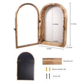 WLZGDFB Shadow Box Frame with Clear Acrylic Door, Removable Shelves & Linen Back - Large Display Case Picture Frame for Wall or Tabletop - Memory Box for Wedding Bouquet, Photos, Medals, Memorabilia
