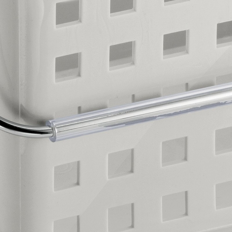 iDesign 61226EU Kunststoff-Ablagekorb für Küche, Bad, Büro, Schrank, hellgrau