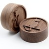Essential Oil Diffuser, 2 Pieces Pack Wooden Aromatherapy Round Car