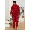 Vulcanodon Mens Plush Warm Pajama Sets Soft Fluffy Long Fuzzy