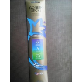 Gonesh Incense Sticks No 6, 8, 12 Variety Pack,2 Packs of 30 Sticks