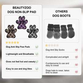 BEAUTYZOO Dog Anti-Slip Paw Grips Traction Pads, 36 Pcs Pads Dog Paw Protectors Toe Grip Pads, Non Slip Non-Skid for Small Medium Large Senior Dogs on Hardwood Floors, Injury Protection for Weak Paws