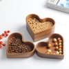 Bamxzoo Heart Shaped Wooden Dessert Plates 6"(Set of 2)-100% Natural